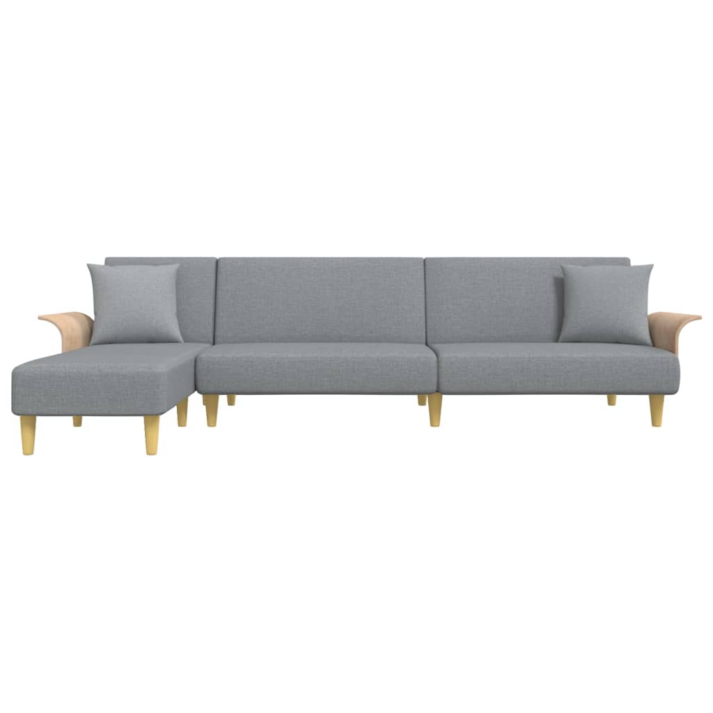Canapé d’Angle Convertible Gris Clair – Ligne Classique