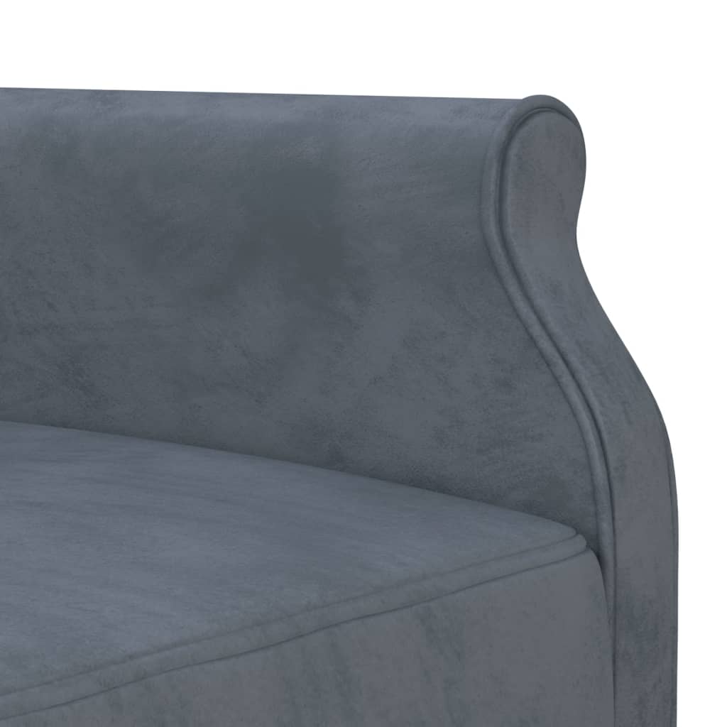 Canapé d’Angle Convertible Velours Gris – Collection Élégance