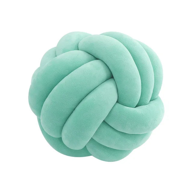Coussin Boule Nouée en Velours - Déco pour Salon, Canapé Chambre (Enfant)