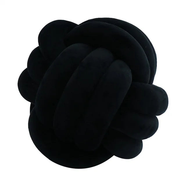 Coussin Boule Nouée en Velours - Déco pour Salon, Canapé Chambre (Enfant)