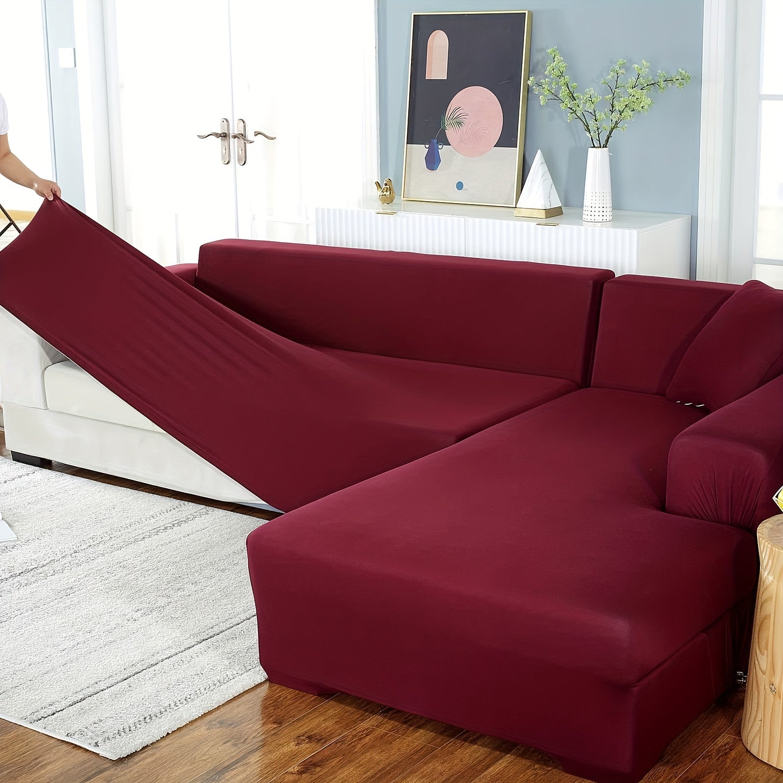 Housses intégrales pour canapé d’angle 3+3 places – Édition brossée La Maison Housse