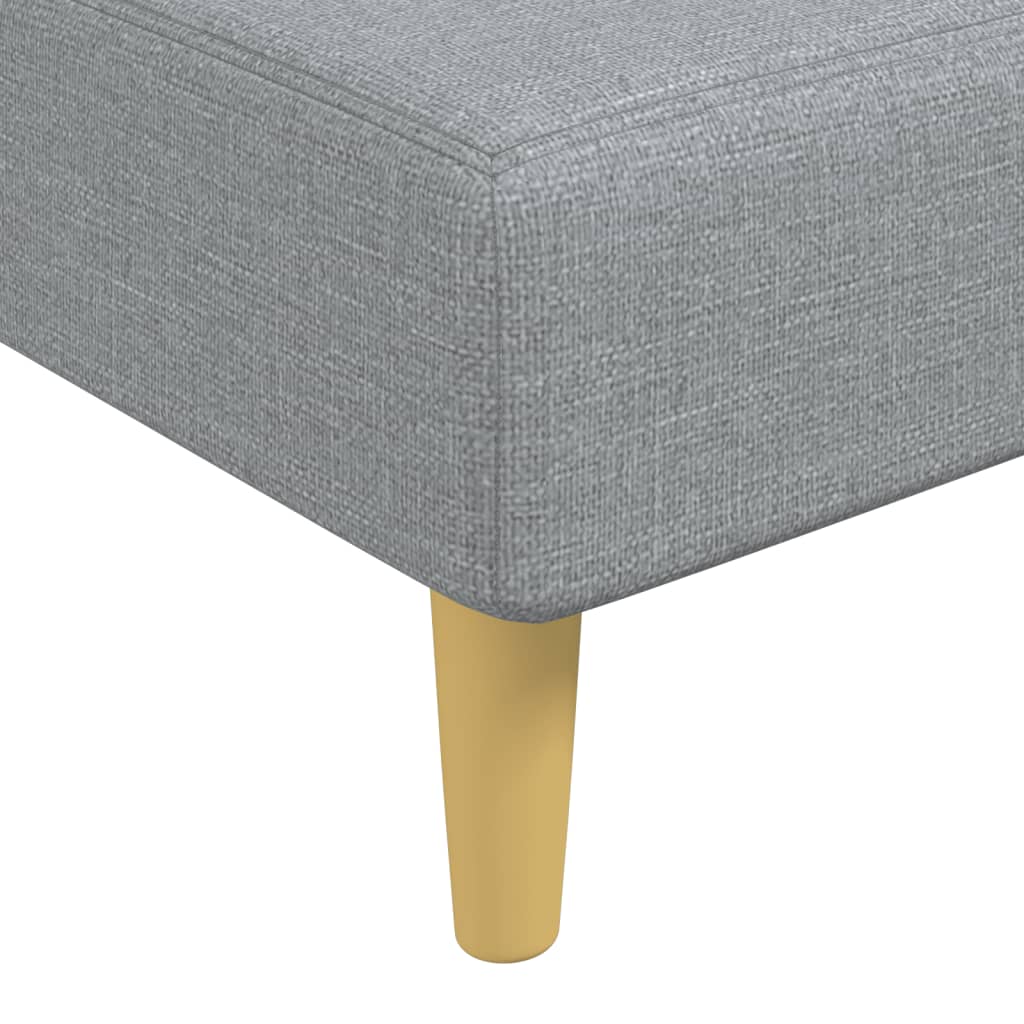 Canapé d’Angle Convertible Gris Clair – Ligne Classique