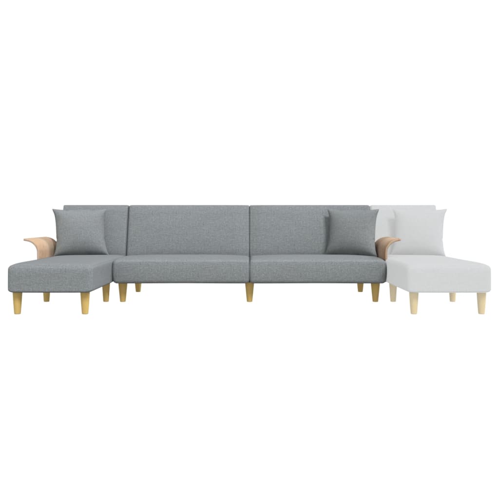 Canapé d’Angle Convertible Gris Clair – Ligne Classique