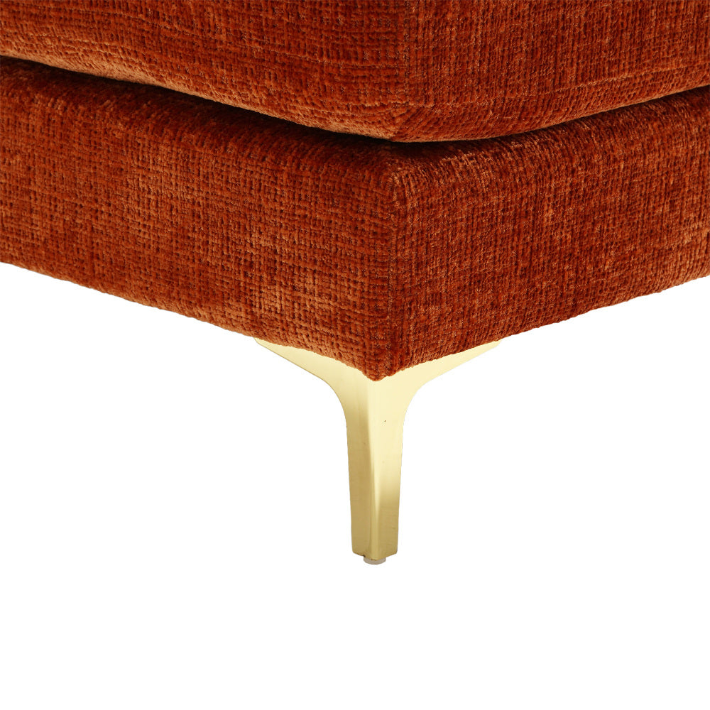 Canapé Luxe U-Shape Grand Format en Chenille Noire – Ligne Prestige
