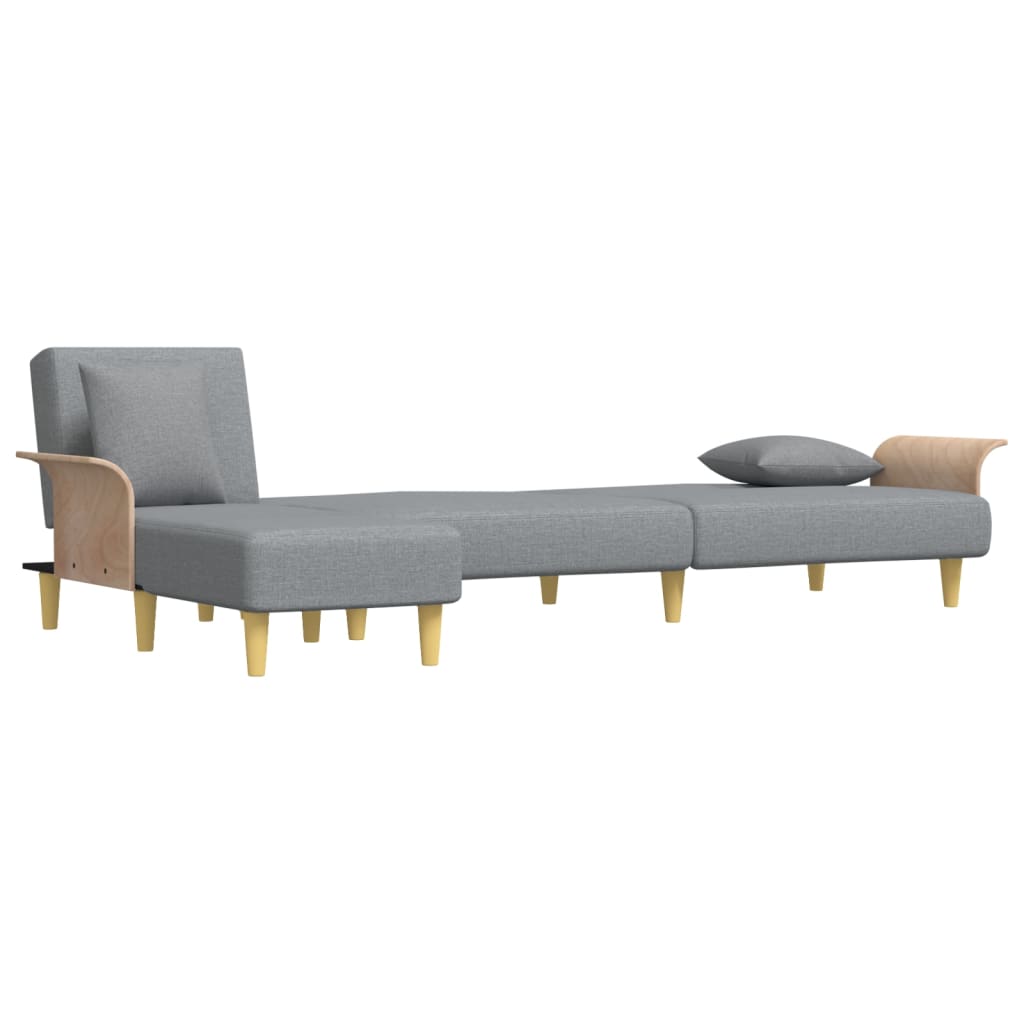 Canapé d’Angle Convertible Gris Clair – Ligne Classique
