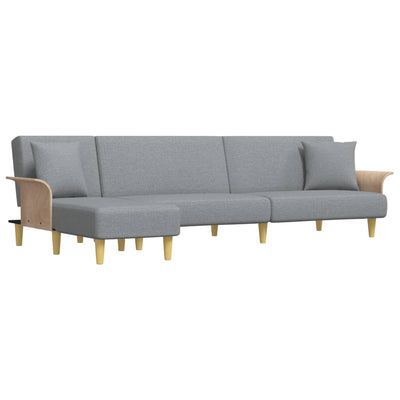 Canapé d’Angle Convertible Gris Clair – Ligne Classique
