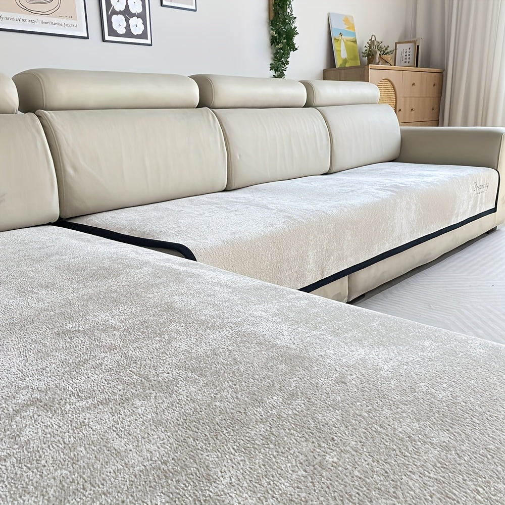 Ensemble de housses épaisses pour canapé d’angle – 2 pièces haut de gamme brodées
