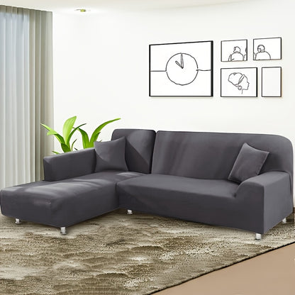 Housse de canapé d’angle en L extensible haut de gamme – Texture sablée