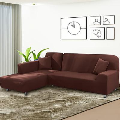 Housse de canapé d’angle en L extensible haut de gamme – Texture sablée
