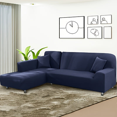 Housse de canapé d’angle en L extensible haut de gamme – Texture sablée