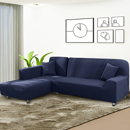 Housse de canapé d’angle en L extensible haut de gamme – Texture sablée