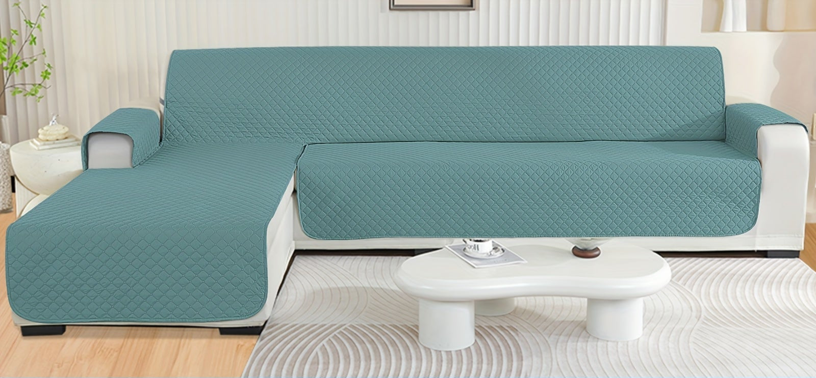 Housse de canapé d’angle avec méridienne Luxe