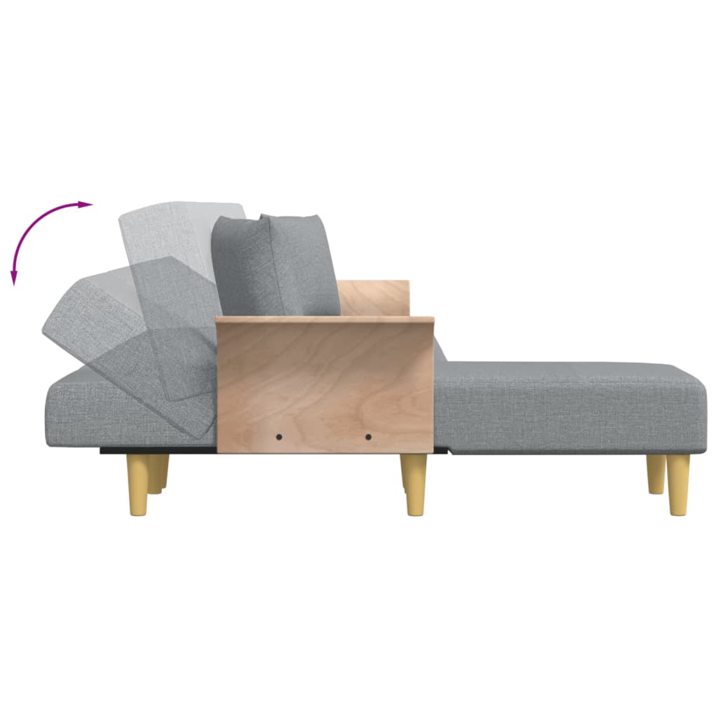 Canapé d’Angle Convertible Gris Clair – Ligne Classique