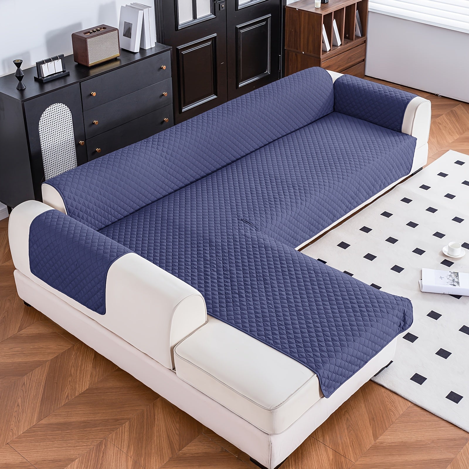 ♻️ Housse écologique pour canapé d’angle – Queen L Forme complète