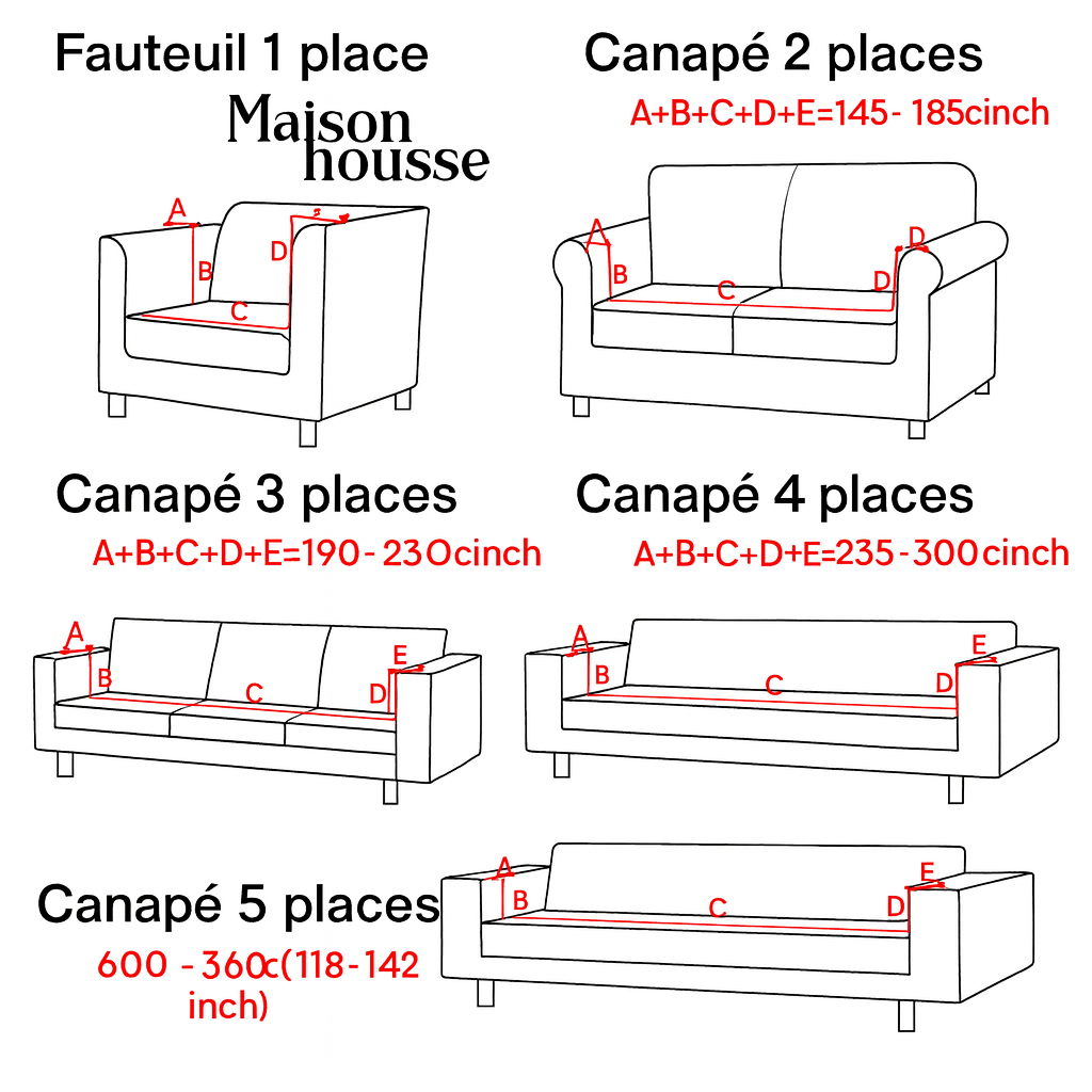 Housse de Canapé Jacquard Extensible - Motif Géométrique Antidérapant