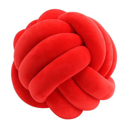 Coussin Boule Nouée en Velours - Déco pour Salon, Canapé Chambre (Enfant)