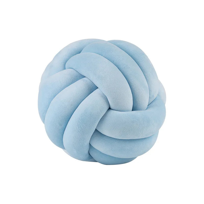 Coussin Boule Nouée en Velours - Déco pour Salon, Canapé Chambre (Enfant)