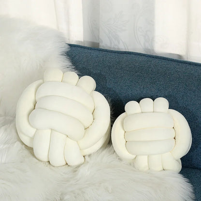 Coussin Boule Nouée en Velours - Déco pour Salon, Canapé Chambre (Enfant)