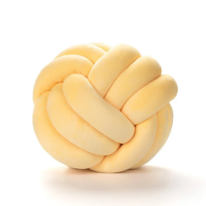 Coussin Boule Nouée en Velours - Déco pour Salon, Canapé Chambre (Enfant)