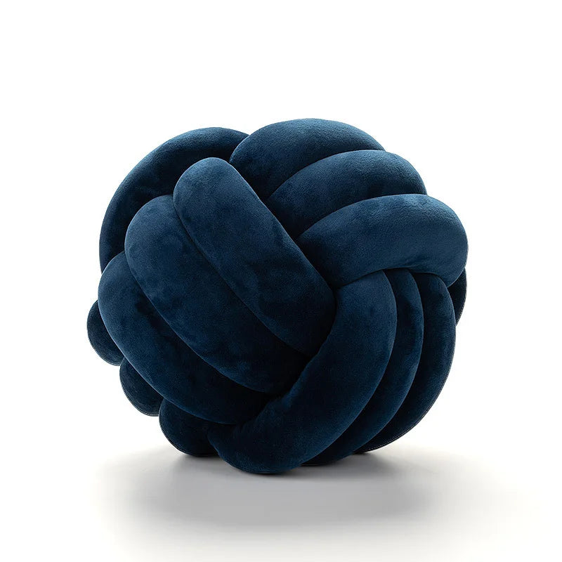 Coussin Boule Nouée en Velours - Déco pour Salon, Canapé Chambre (Enfant)
