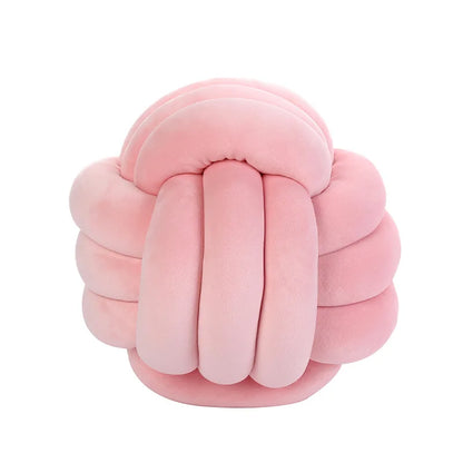 Coussin Boule Nouée en Velours - Déco pour Salon, Canapé Chambre (Enfant)