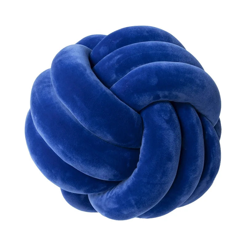 Coussin Boule Nouée en Velours - Déco pour Salon, Canapé Chambre (Enfant)