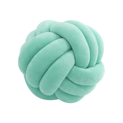 Coussin Boule Nouée en Velours - Déco pour Salon, Canapé Chambre (Enfant)