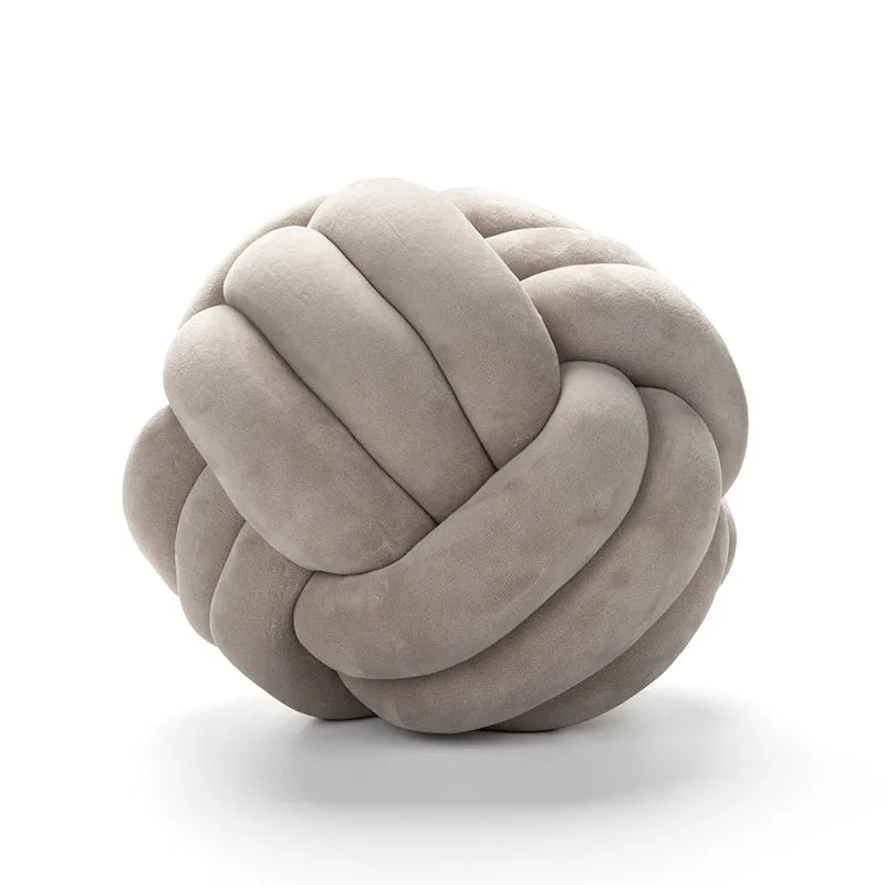 Coussin Boule Nouée en Velours - Déco pour Salon, Canapé Chambre (Enfant)