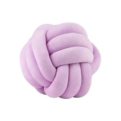 Coussin Boule Nouée en Velours - Déco pour Salon, Canapé Chambre (Enfant)