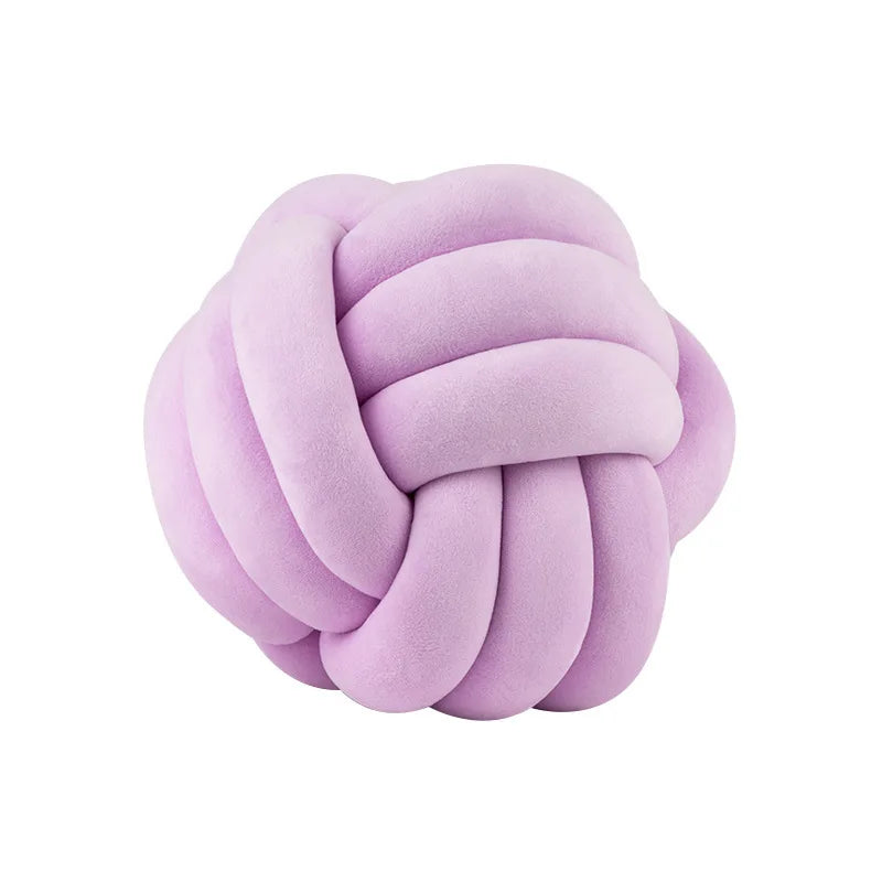 Coussin Boule Nouée en Velours - Déco pour Salon, Canapé Chambre (Enfant)
