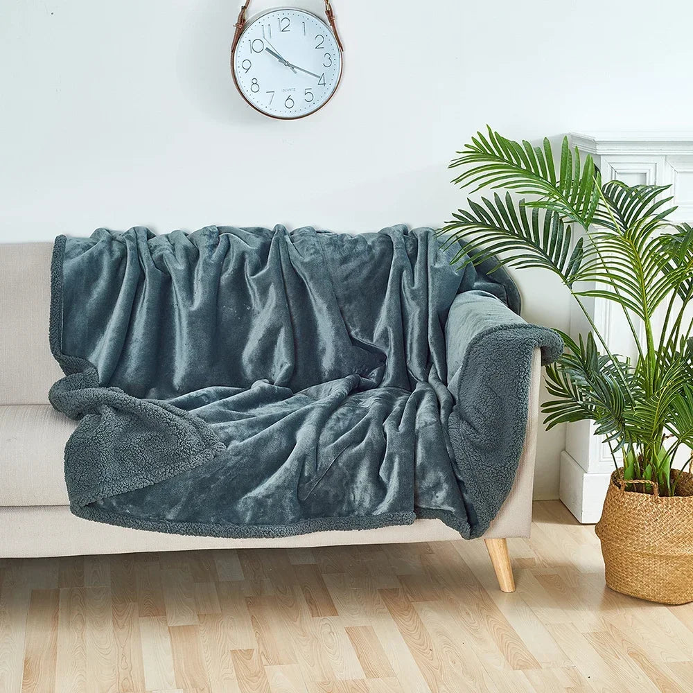 Plaid Shaggy Haute Densité – Couverture Hivernale Grand Format pour Intérieurs