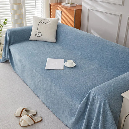 Housse de Canapé Crème en Chenille - Elégance Douce & Protection Anti-Griffures (Lavable, 4 Saisons)