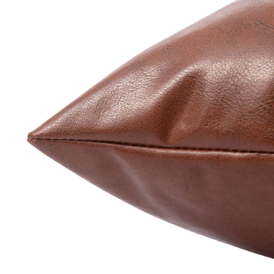 Coussin décoratif en cuir vegan – Design patchwork chic & confort mémoire