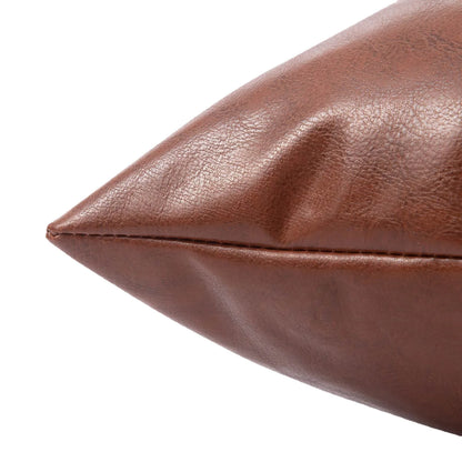 Coussin décoratif en cuir vegan – Design patchwork chic & confort mémoire