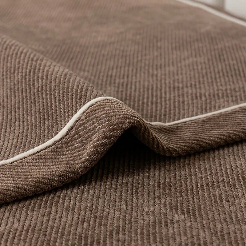 Housse de Canapé en Chenille Lourde – Couture Décorative & Tenue Luxe (Idéale pour Canapé d’Angle)