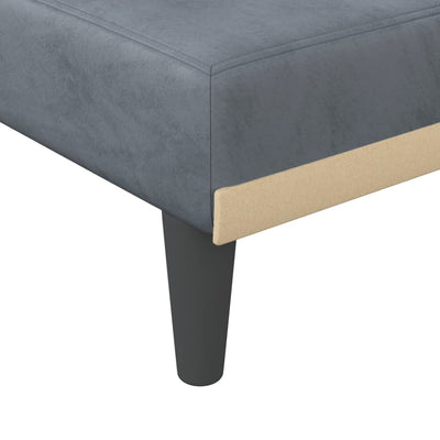 Canapé d’Angle Convertible Velours Gris – Collection Élégance