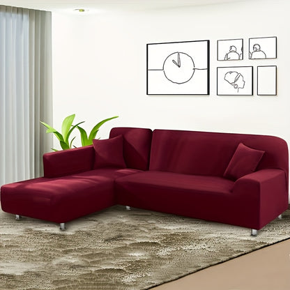 Housse de canapé d’angle en L extensible haut de gamme – Texture sablée