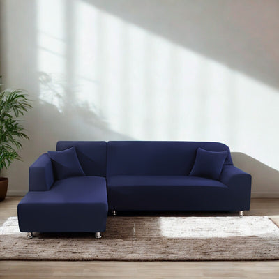 Housse de canapé d’angle en L extensible haut de gamme – Texture sablée