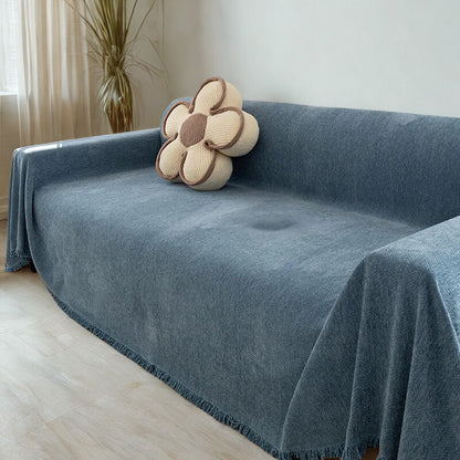 Housse de Canapé Crème en Chenille – Élégance Douce & Protection Anti-Griffures (Lavable, 4 Saisons)