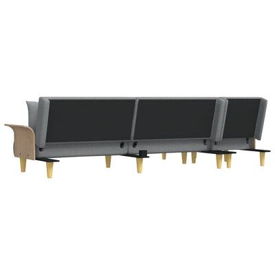 Canapé d’Angle Convertible Gris Clair – Ligne Classique