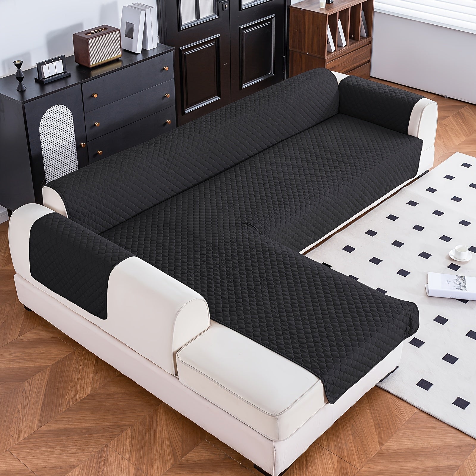 ♻️ Housse écologique pour canapé d’angle – Queen L Forme complète