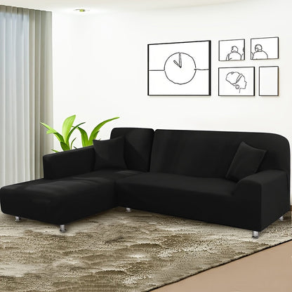Housse de canapé d’angle en L extensible haut de gamme – Texture sablée