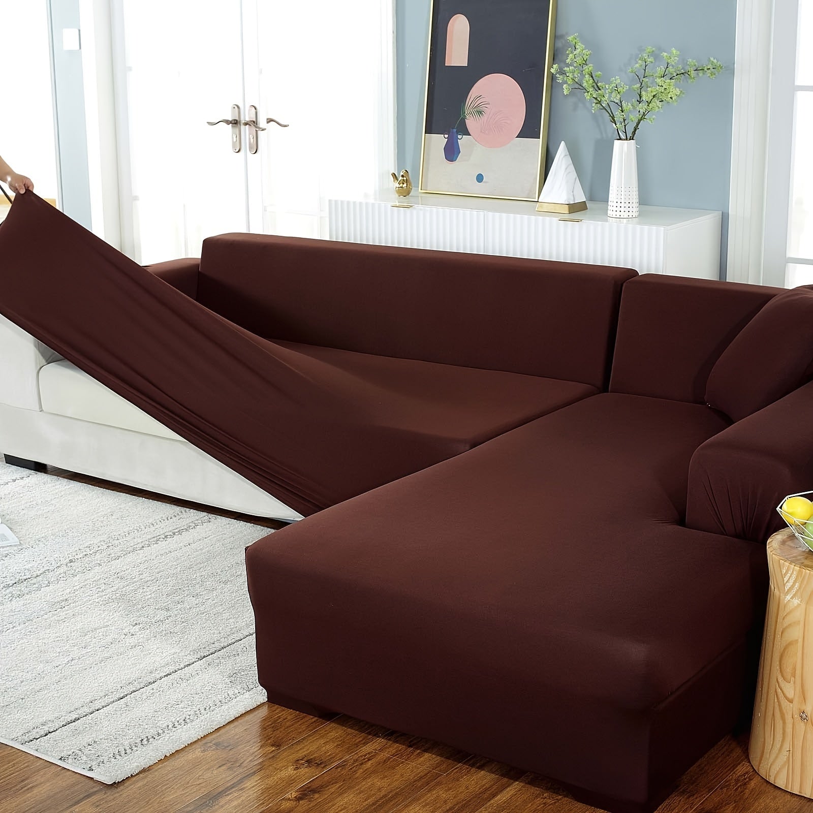 Housses intégrales pour canapé d’angle 3+3 places – Édition brossée La Maison Housse